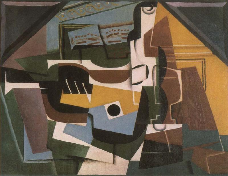 Juan Gris Guitar winebottle and cup